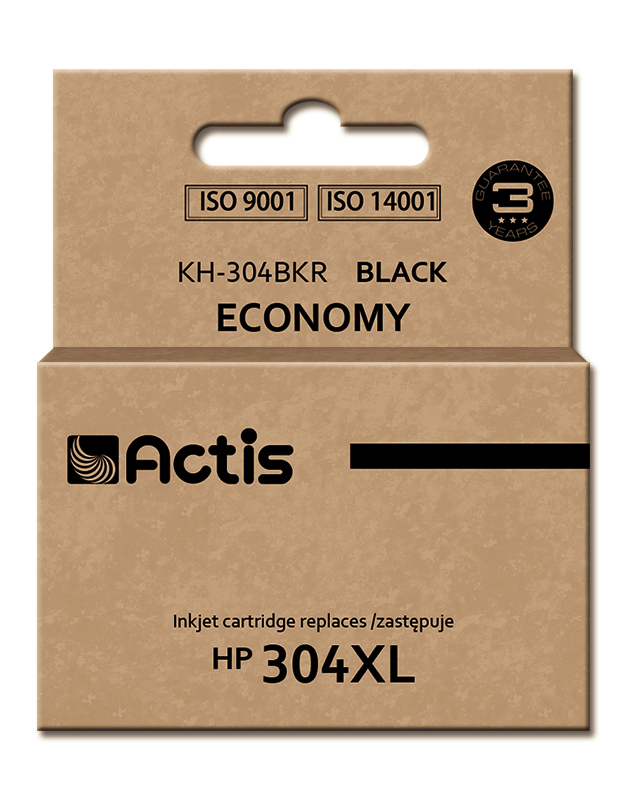 Actis KH-304BKR ink (replacement for HP 304XL N9K08AE; Premium; 20 ml; black)