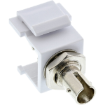 InLine Fiber optical Keystone Snap-in adaptor, simplex ST/ST, MM,ceramic sleeve