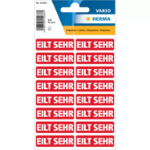 HERMA 15036 self-adhesive label Red, White 320 pc(s)