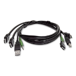 StarTech.com 6ft (1.8m) Dual-HDMI KVM Cable, USB 2.0, 3.5mm Audio, Universally Compatible Combo Cable for KVM Switches, TAA Compliant