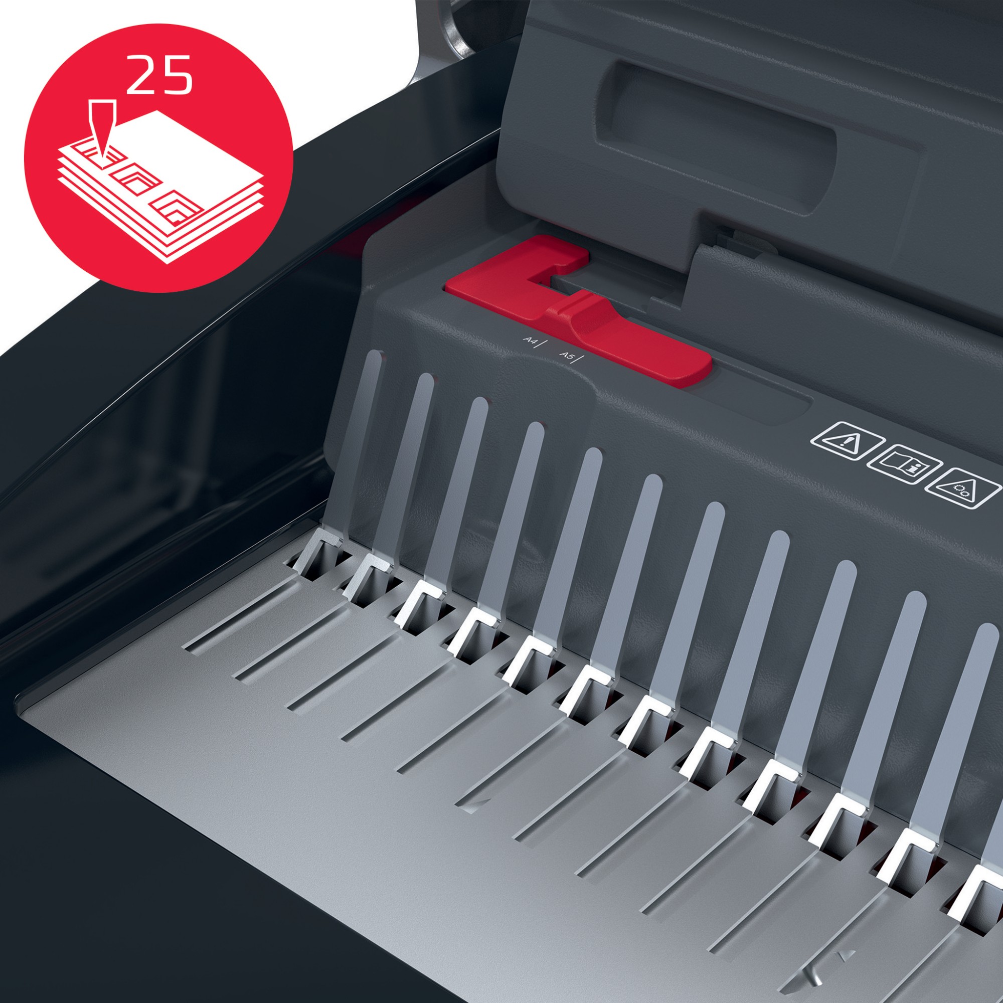 GBC CB25 Manual Comb Binding Machine Black/Red 4410063