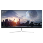 LC-Power LC-M34-UWQHD-100-C-V2 computer monitor 86.4 cm (34") 3440 x 1440 pixels UltraWide Quad HD Silver, White