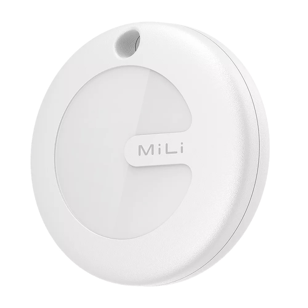 Mili MiTag Keyring Location Tracker Apple/Android "Find My" Compatible with Case White - Single