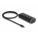 DeLOCK 64233 interface hub USB 3.2 Gen 1 (3.1 Gen 1) Type-C 10000 Mbit/s Zwart