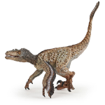 Papo Dinosaurs Feathered Velociraptor Toy Figure, 3 Years or Above, Multi-colour (55086)