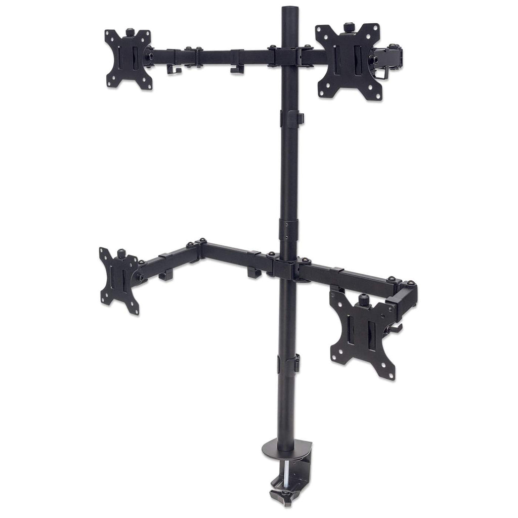 Image of Manhattan TV & Monitor Mount, Desk, Double-Link Arms, 4 screens,...