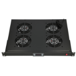 Extralink 19"" RACK MOUNT FAN PANEL (4 FANS) WITH THERMOSTAT