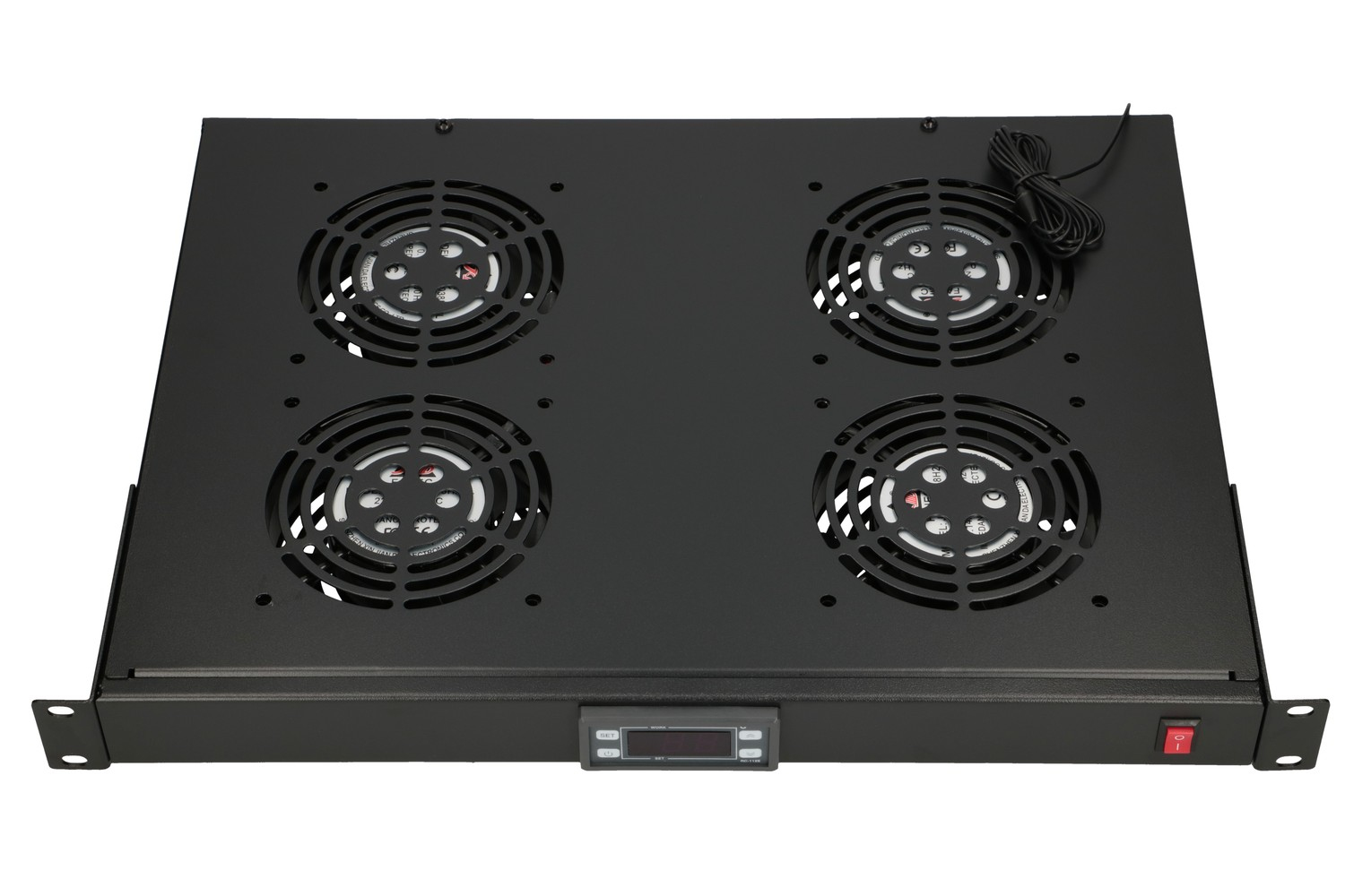 Extralink 19"" RACK MOUNT FAN PANEL (4 FANS) WITH THERMOSTAT