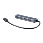 Monoprice 21670 interface hub USB 3.2 Gen 1 (3.1 Gen 1) Type-A Gray