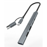 Inca IUTP-06TX interface hub USB 3.2 Gen 1 (3.1 Gen 1) Type-A + Type-C 5000 Mbit/s Grijs
