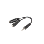 Lanberg AD-0024-BK audio cable 0.1 m 3.5mm 2 x 3.5mm Black