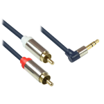 Alcasa GC-M0066 audio kabel 3 m 3.5mm 2 x RCA Blauw