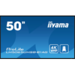 iiyama LH5065UHSB-B1AG Signage Display Digital signage flat panel 125.7 cm (49.5") LCD Wi-Fi 800 cd/m² 4K Ultra HD Black Built-in processor Android 11 24/7