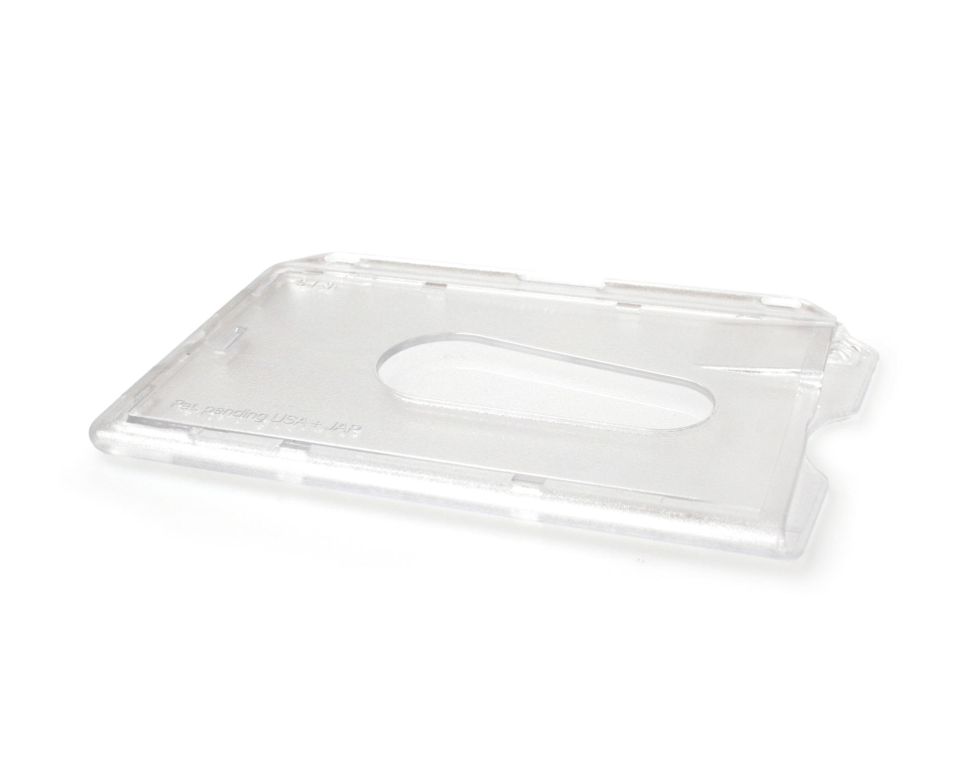 Digital Id Enclosed Rigid Card Holders Frosted - Landscape. Horizontal