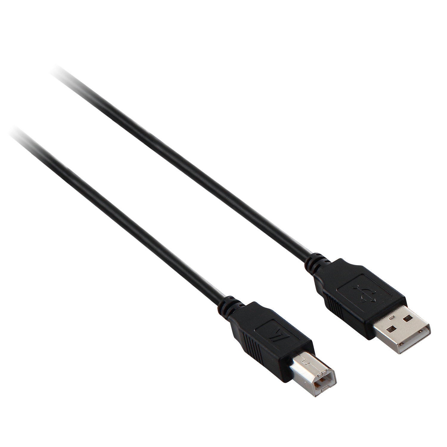 Photos - Cable (video, audio, USB) V7 Black USB Cable USB 2.0 A Male to USB 2.0 B Male 3m 10ft V7E2USB2AB-03M 