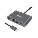 Sandberg USB-C Dock 2xHDMI+1xVGA+USB+PD
