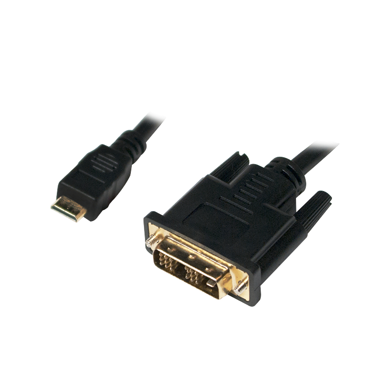 Photos - Cable (video, audio, USB) LogiLink Mini-HDMI - DVI-D M/M 2m Black CHM004 
