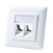 LogiLink NK4020 socket-outlet 2 x RJ-45 White