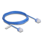 DeLOCK RJ45 Network Cable Cat.6 UTP Ultra Slim 2 m blue with short plugs