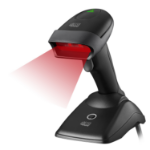 Adesso NuScan 2500CR - Wireless Spill Resistant Antimicrobial CCD Barcode Scanner with Charging Cradle