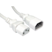 Cables Direct IEC Extension Cable C13 / C14 1.8m White C14 coupler C13 coupler