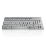 Accuratus Image ECO Wheat Keyboard - Fully Biodegradable Wheatgrass Polymer bioplastic. Wireless Bluetooth 5.1 & RF 2.4Ghz Wheat Grass Polymer Keyboard - Pewter Grey. Suitable for use with MAC; Android and Windows. Requires 2 x AAA batteries - not include