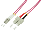 LogiLink LC/SC, 10 m InfiniBand/fibre optic cable Pink