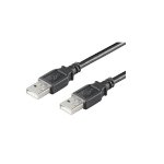 Microconnect USB2.0, M/M, 1m USB cable USB A Black