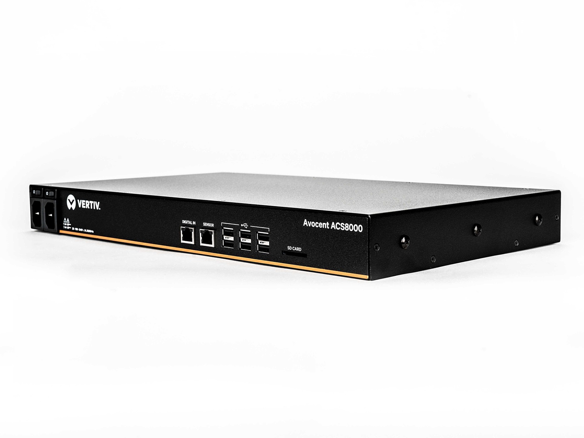 Image of Vertiv Avocent 32-Port ACS 8000 with dual AC Power Supply and Analog M
