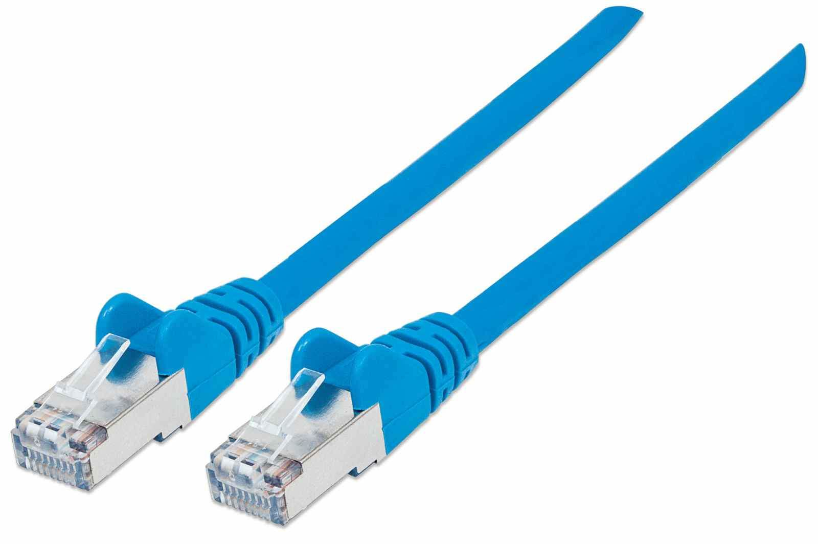 Image of Intellinet Network Patch Cable, Cat7 Cable/Cat6A Plugs, 3m, Blue,...