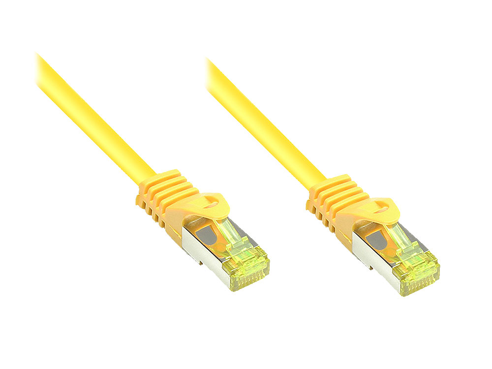 Alcasa 0.15m Cat7 RJ-45 networking cable Yellow S/FTP (S-STP)