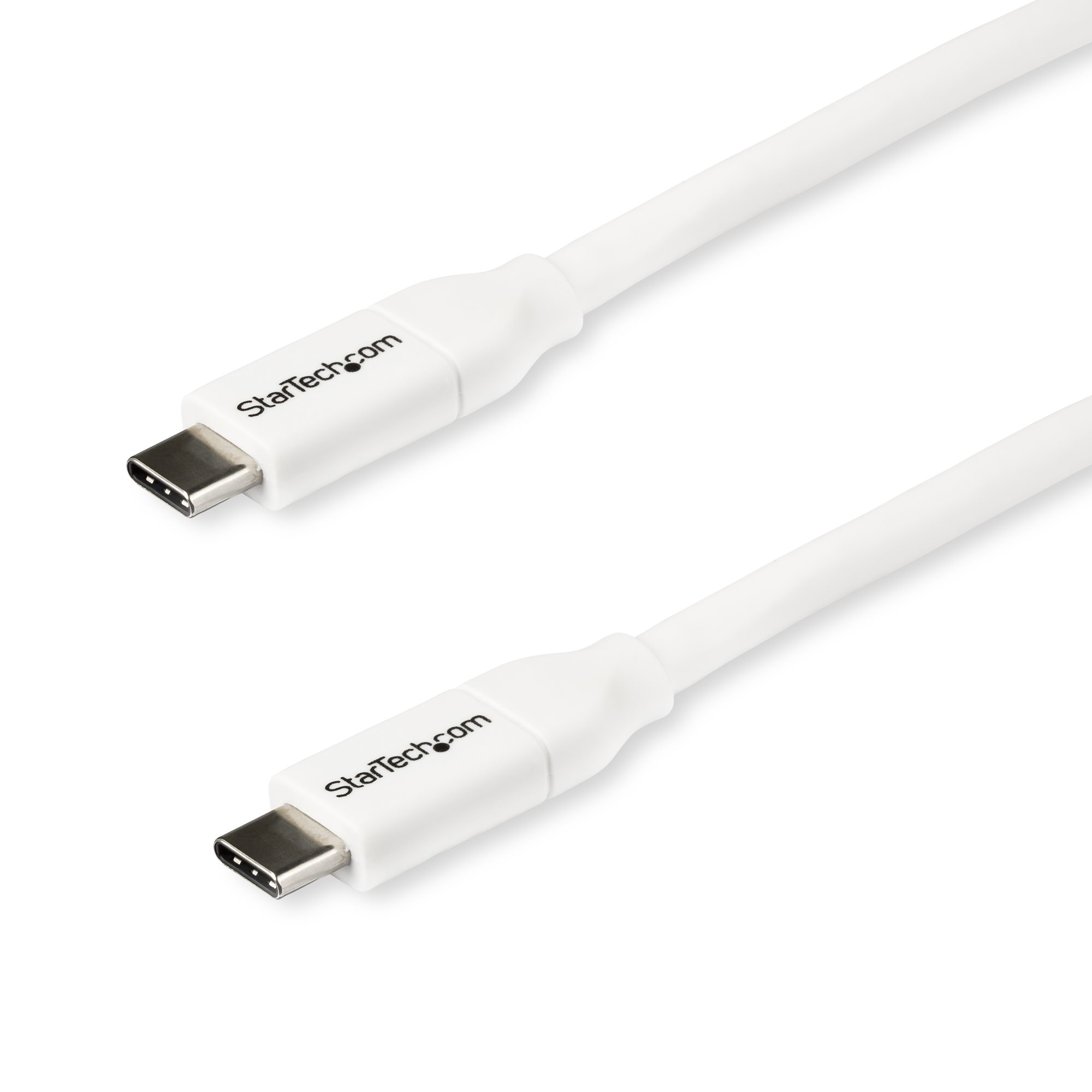 Image of StarTech.com USB-C to USB-C Cable w/ 5A PD - M/M - White - 2 m (6...