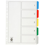 MARBIG 35010 DIVIDERS A4 5 TAB MULTI COLOURED