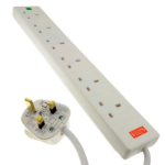 FDL 6 WAY SURGE PROTECTED MAINS EXTENSION -1M