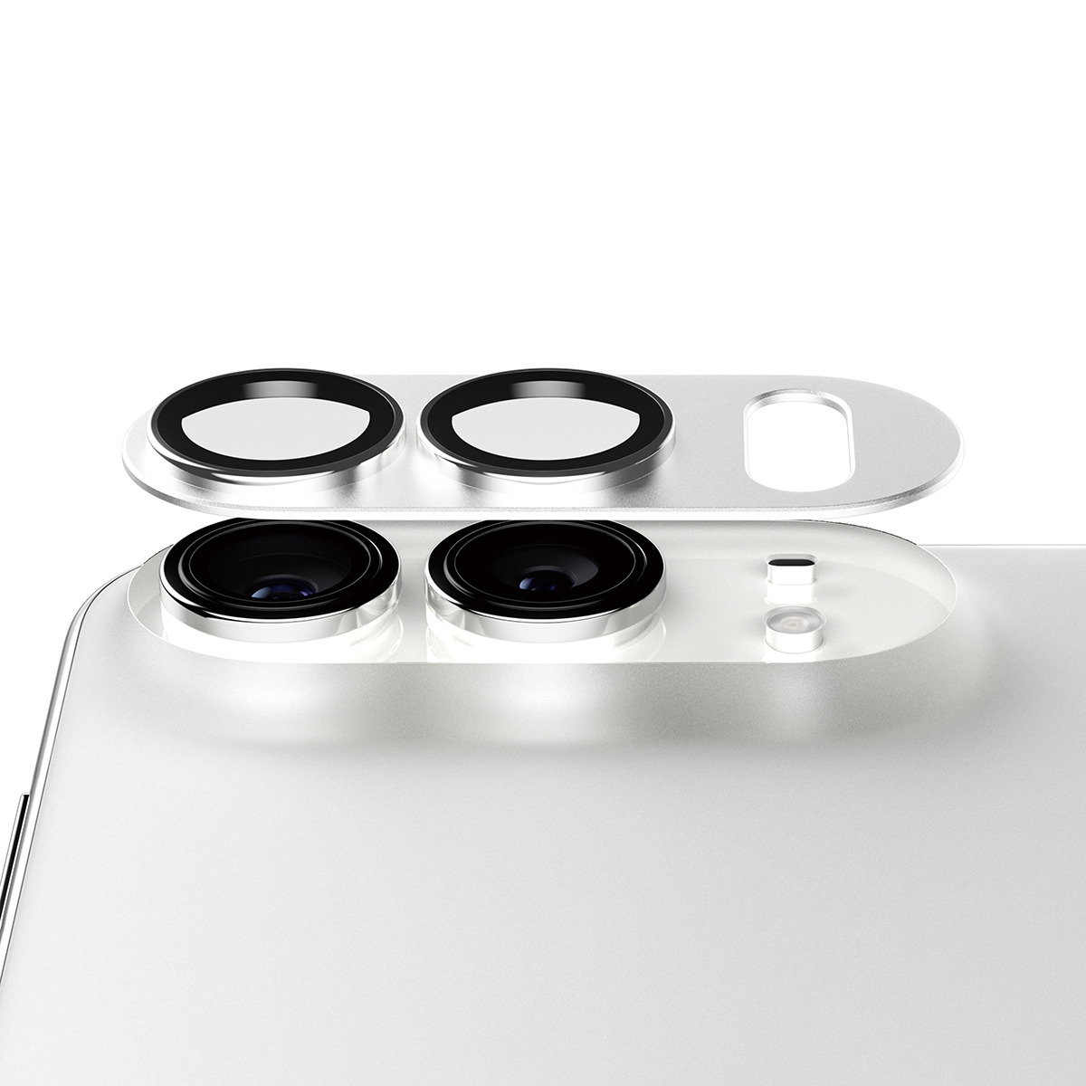 PanzerGlass ® Fender Camera Lens Protector Silver iPhone Duo