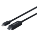 Manhattan Mini DisplayPort 1.1 to HDMI Cable, 1080p@60Hz, 1.8m, Male to Male, Black, Not Bi-Directional, Three Year Warranty