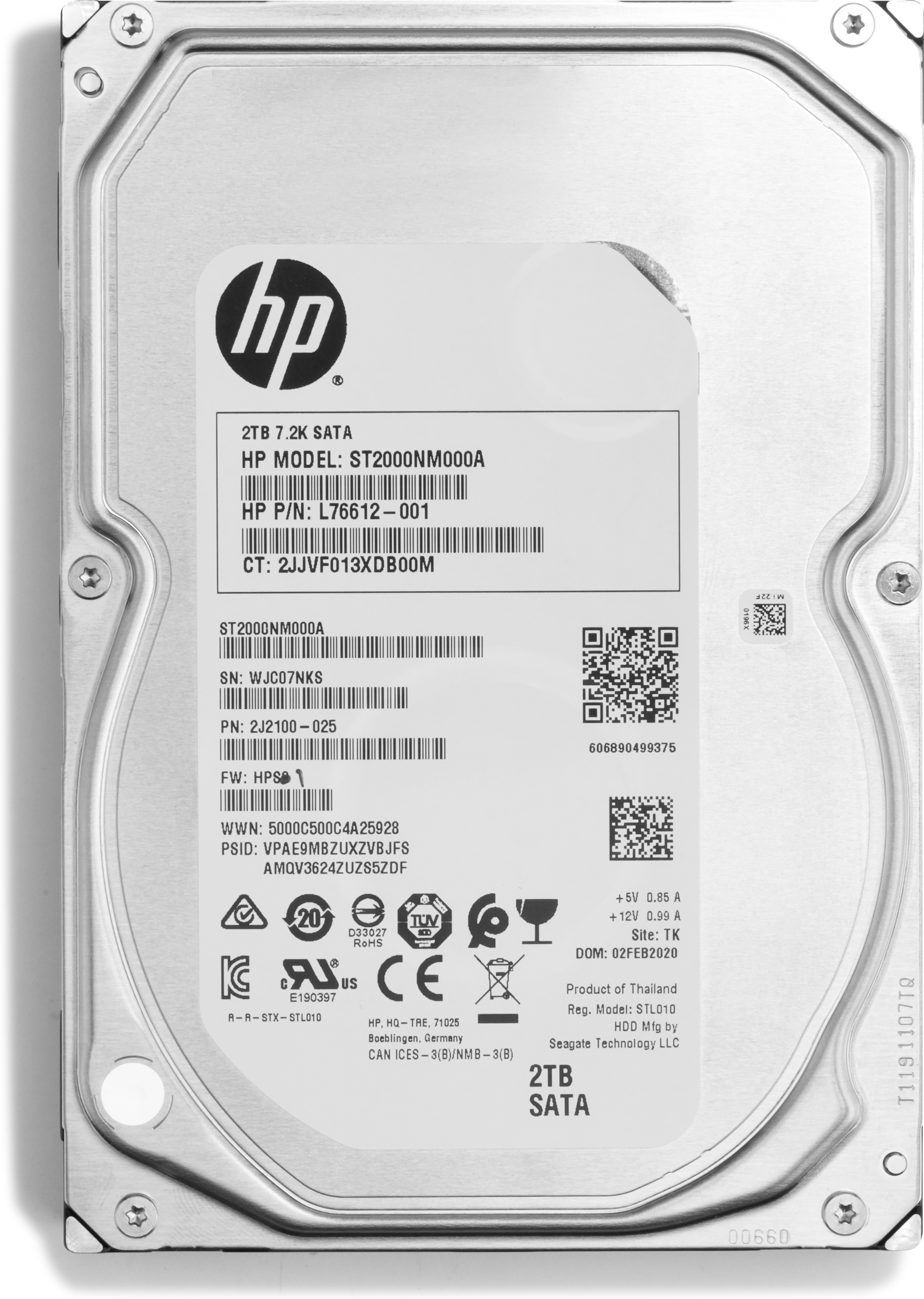 Image of HP 2Z274AA internal hard drive 3.5" 2 TB Serial ATA