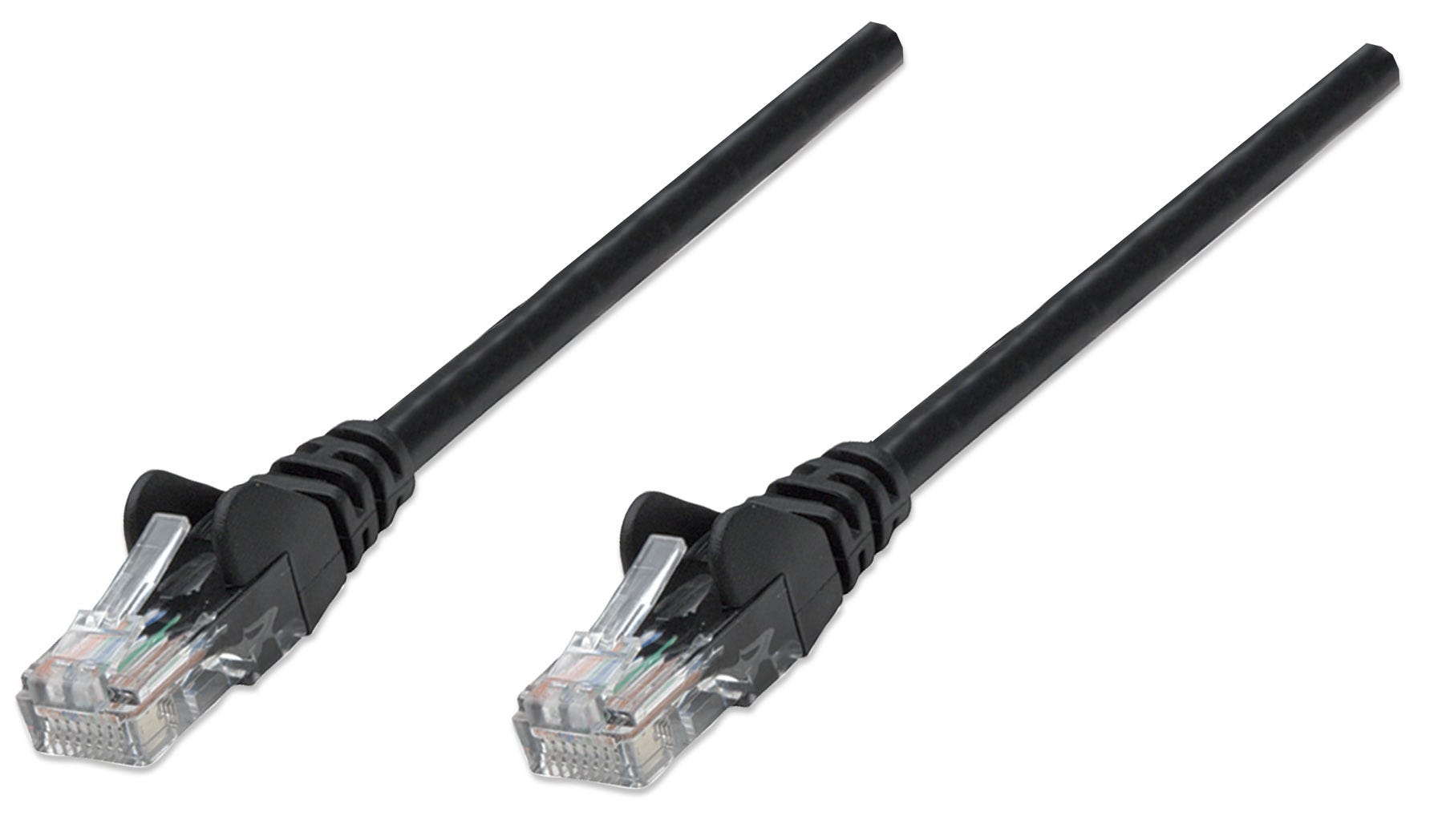 Photos - Cable (video, audio, USB) INTELLINET Network Patch Cable, Cat5e, 1.5m, Black, CCA, U/UTP, PVC, R 338 