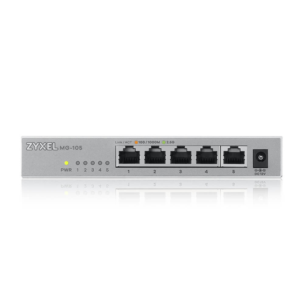Image of Zyxel MG-105 Unmanaged 2.5G Ethernet (100/1000/2500) Steel