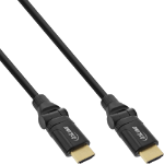 InLine High Speed HDMI rotating cable, w/Eth., AM/AM, black, gold. cont., 2m