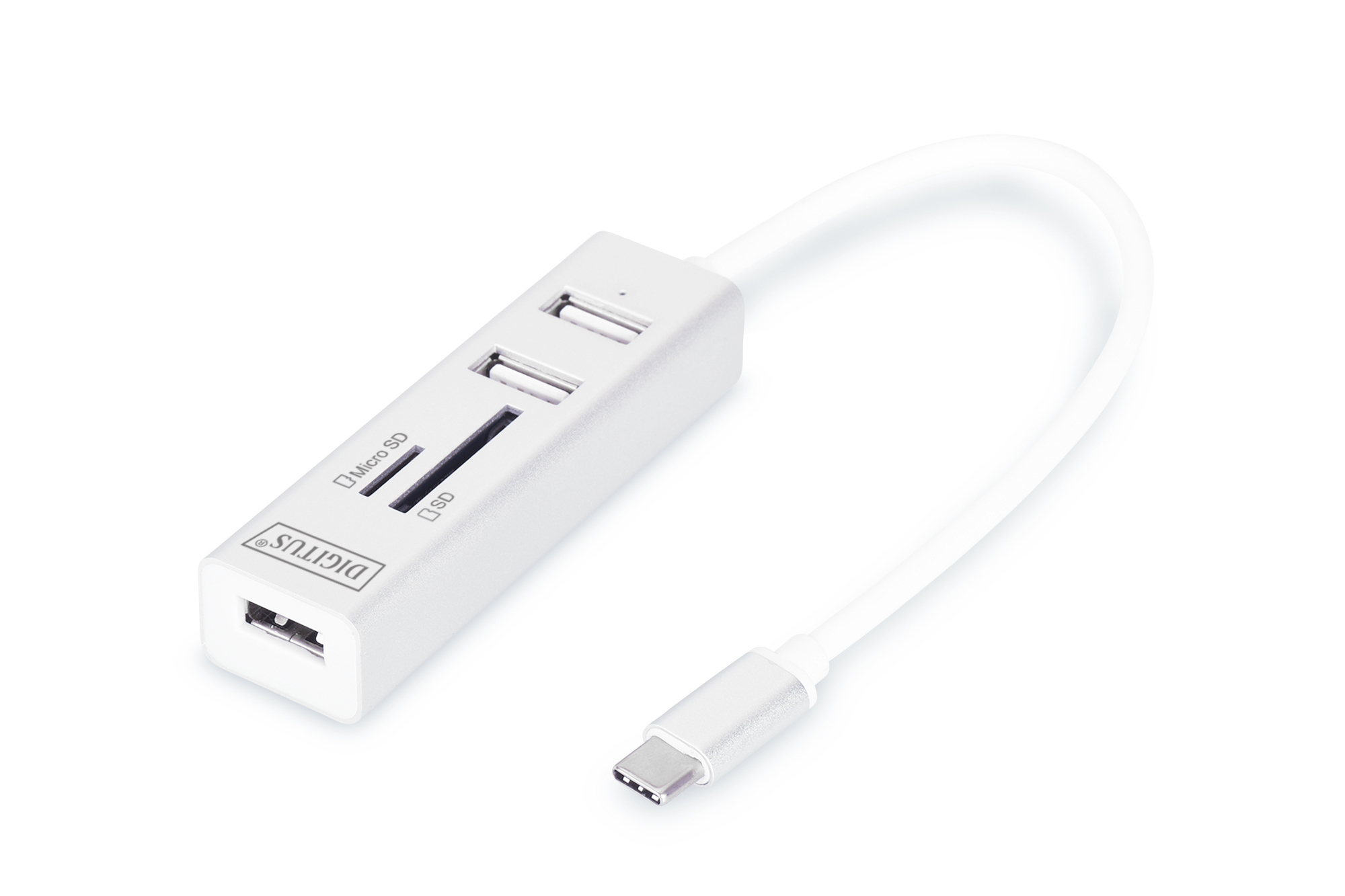 Digitus USB Type-C™ OTG 3-Port HUB + Card Reader