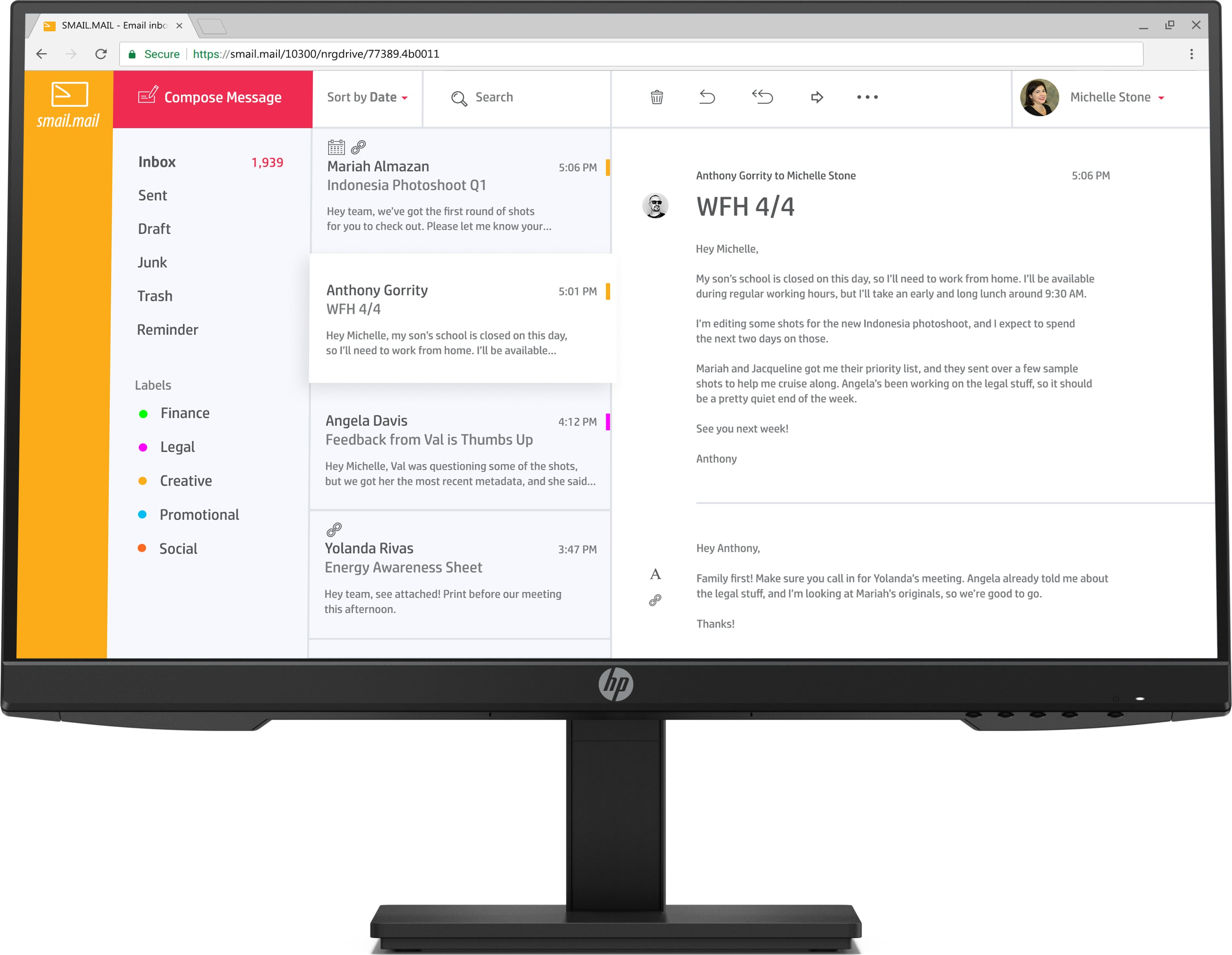 Image of HP P24h G4 LED display 60.5 cm (23.8") 1920 x 1080 pixels Full HD IPS