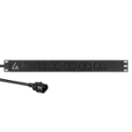 Lanview LVR-2MC14-SPD-C13X10 power distribution unit (PDU) 8 AC outlet(s) 1U Black