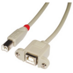 Lindy 31801 USB cable 1 m USB 2.0 USB B Grey