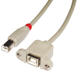 Photos - Cable (video, audio, USB) Lindy 31801 USB cable 1 m USB 2.0 USB B Grey 