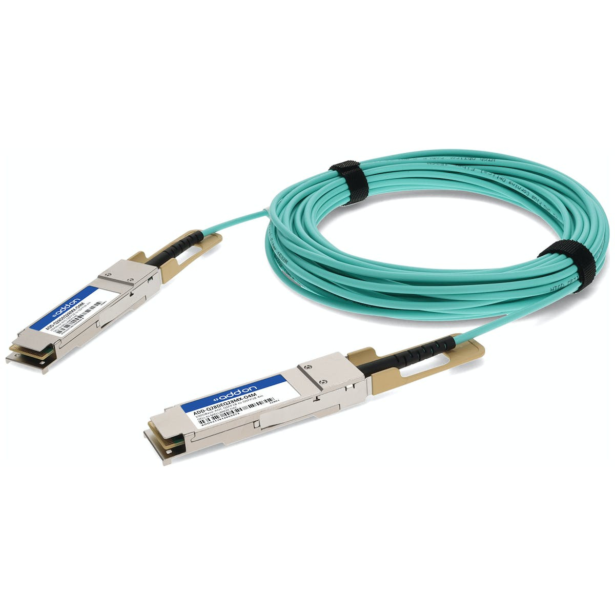 ADD-Q28DEQ28MX-O4M ADDON NETWORKS Dell AOC-Q28-100G-4M to Mellanox MFA1A00-E004 Compatible TAA Compliant 100GBase-AOC QSFP28 to QSFP28 Direct Attach Cable (850nm; MMF; 4m)