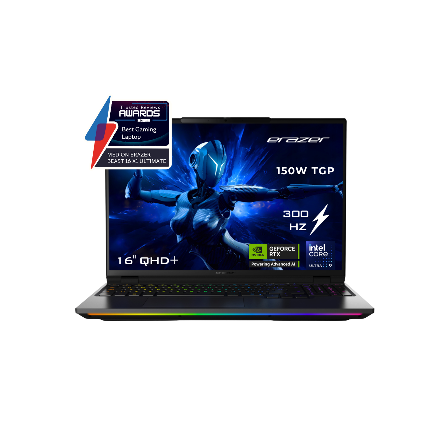 MEDION ERAZER Beast 16 X1 Intel Core Ultra 9 64GB RAM 2TB SSD RTX 5090 300Hz 16 Inch Windows 11 Gami