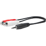 Vivolink PROMJMRCAF0.2 audio cable 0.2 m 2 x RCA 3.5mm Black