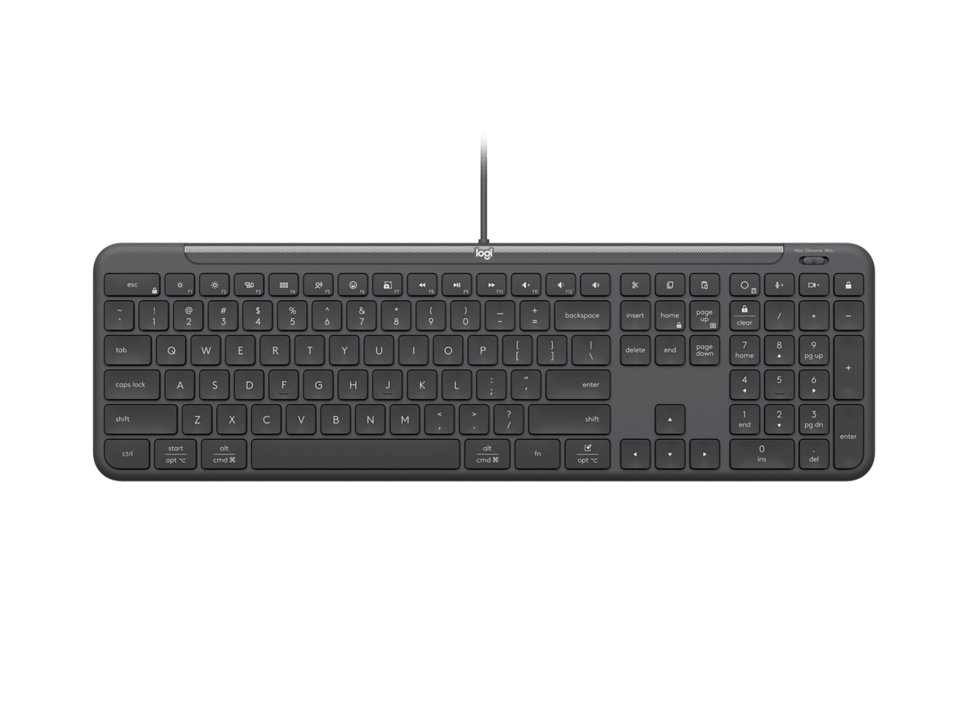 Logitech Signature Slim Wired K620 For Business keyboard Universal USB QWERTZ German Graphite