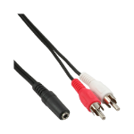 InLine Audio cable 2x RCA male / 3.5mm Stereo female 0.2m